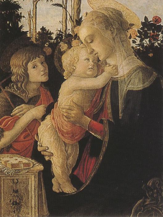 Sandro Botticelli Madonna of the Rose Garden or Madonna and Child with St john the Baptist (mk36) France oil painting art